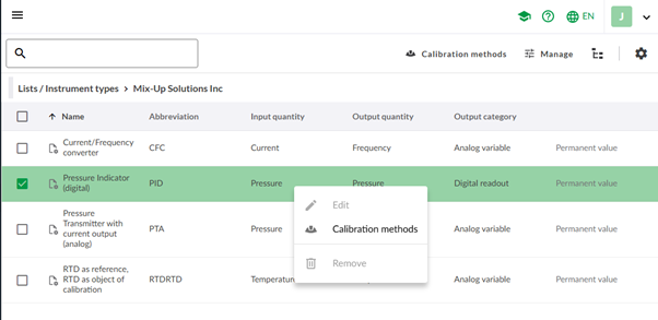 Calibration methods