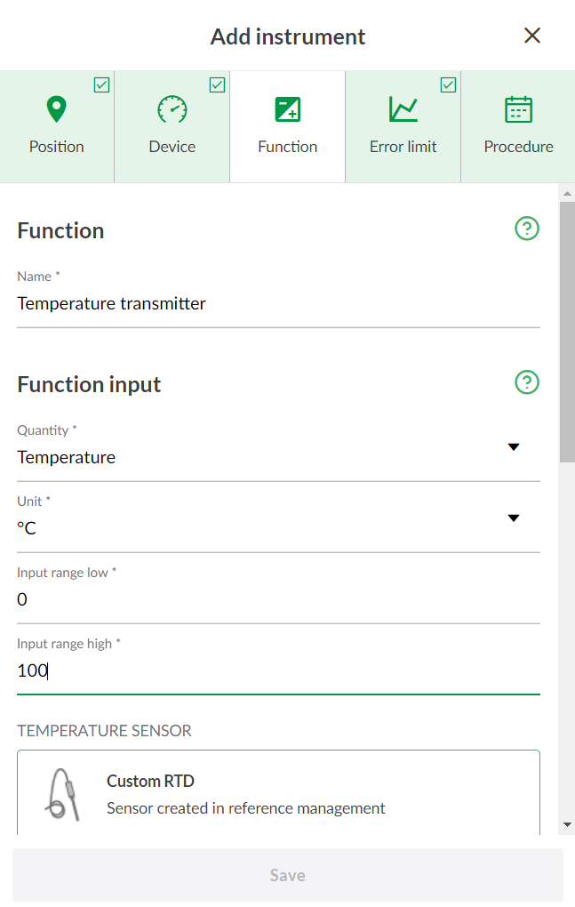 Function input