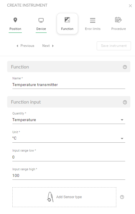 Function input