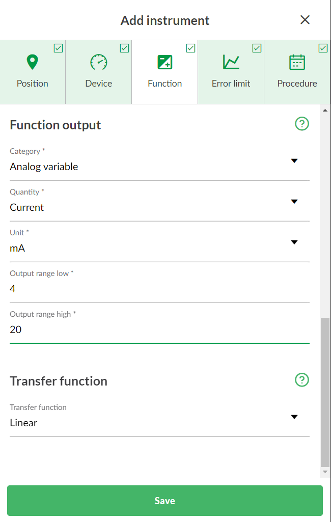 Function input