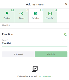 Add checklist