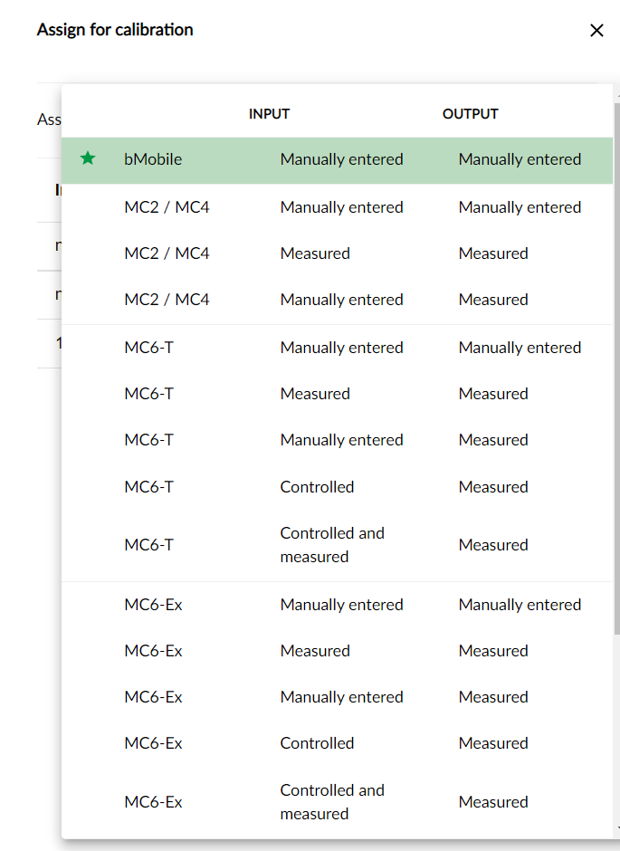 Selecting a calibration method