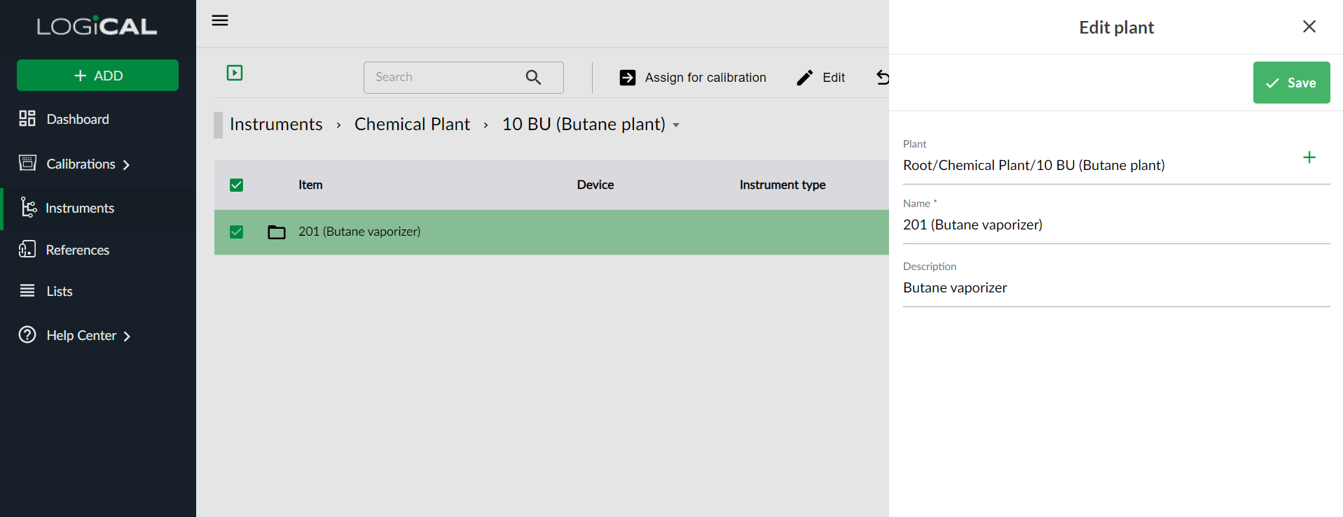 Edit plant node