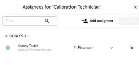 Assignee for role